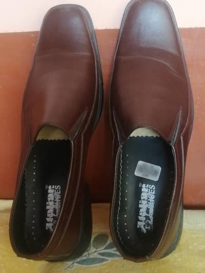 Atalian Men shoes size 44 slip on brown color