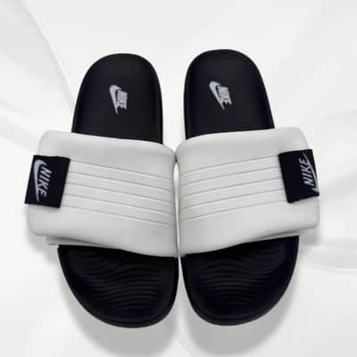 men white microfiber Slide slippers