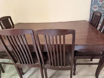 Dining table with six chair