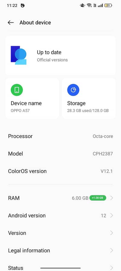OPPO A57 03091531327