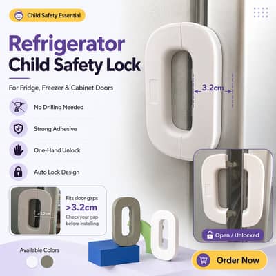 Fridge Lock Baby Safety Refrigerator Door Lock - Freezer Door Lock