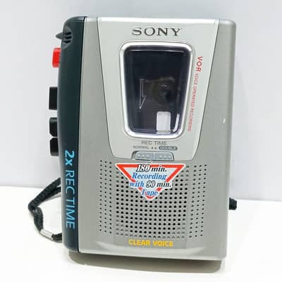 Vintage 1990s Sony TCM-20DV Cassette Recorder and Player Tape