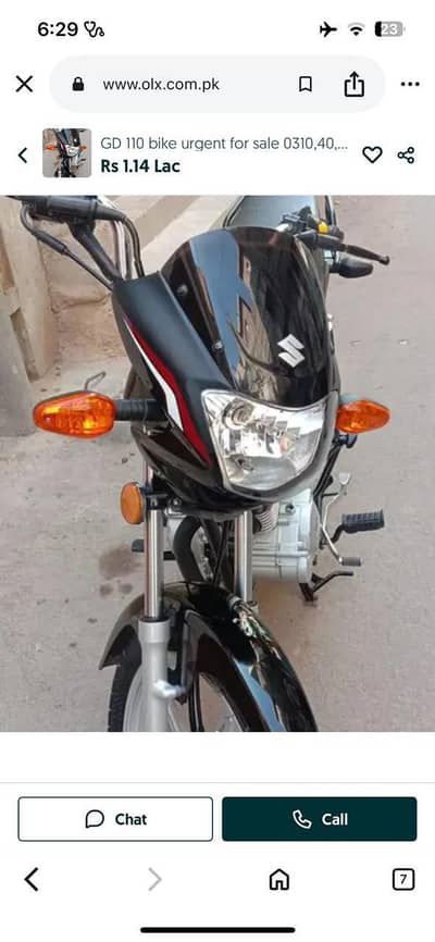 GD 110 bike urgent for sale 0310,40,47, 604