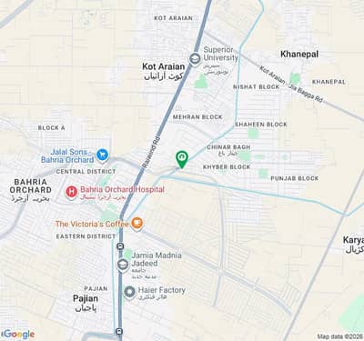 8. Marla Commercial plot open form in Bahria orchard ,III 2. side open demand 285 lac