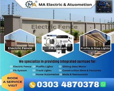 Electric fence , Home security Electric wire , Sliding gate motor