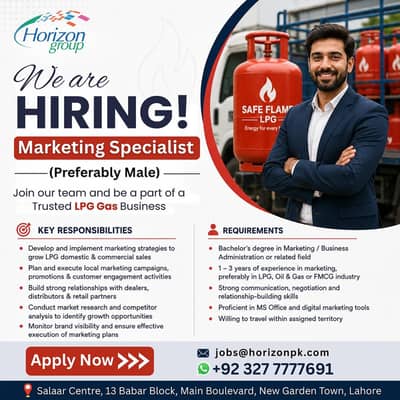 Need Marketing Specialist for LPG Business