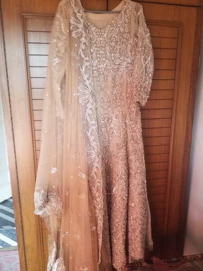 Heavily embroidered dress for baraat and waleema brides