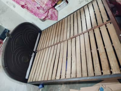Heavy-Duty Durable Wooden Bed + Mattress for Sale