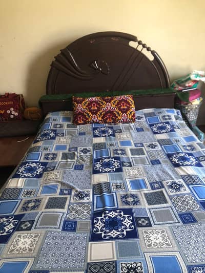 double bed with storage good condition