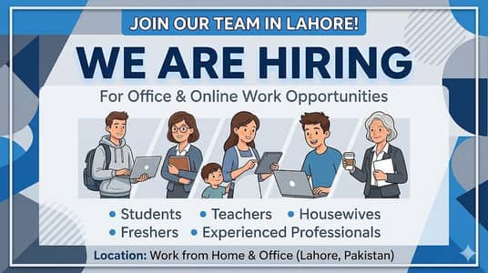 Golden opportunity available in Lahore for male and female