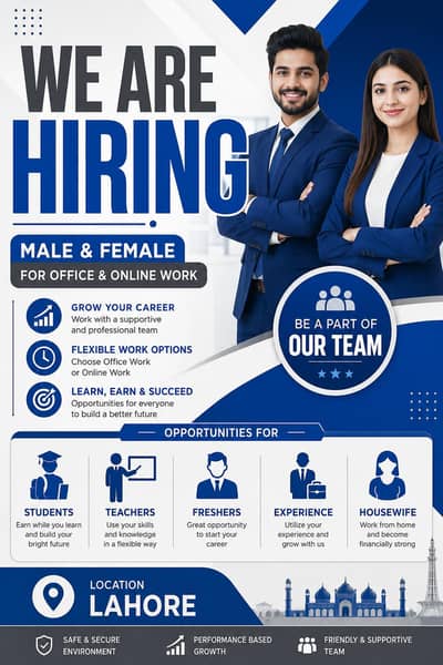 We Are Hiring Male And Female For Work