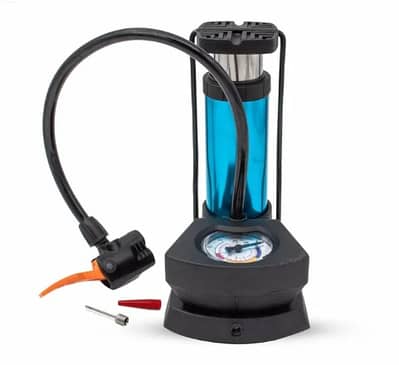 Foot And Hand Air Pump With Air Pressure Gauge – Fast Portable Car Bi