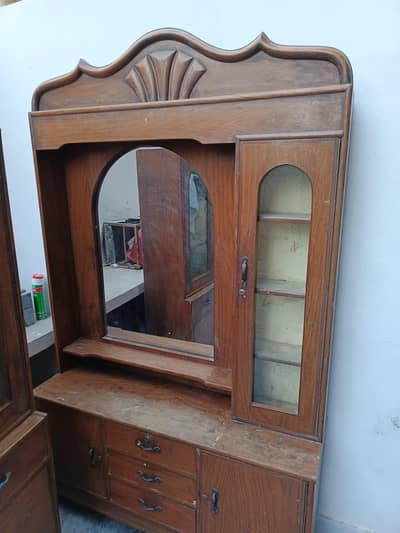 Wooden Dressing Table and Showcase