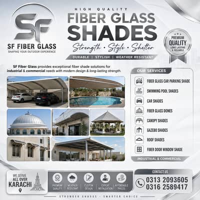 Pole Parking Shade. Water & heat proof shade, Pvc Shade, Fiber Shade