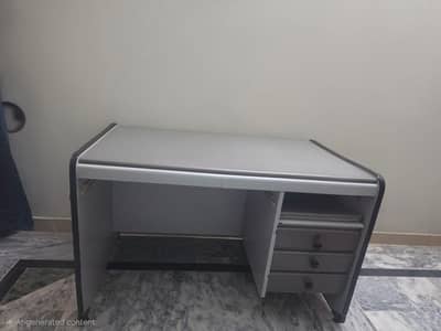 Office table grey. wooden