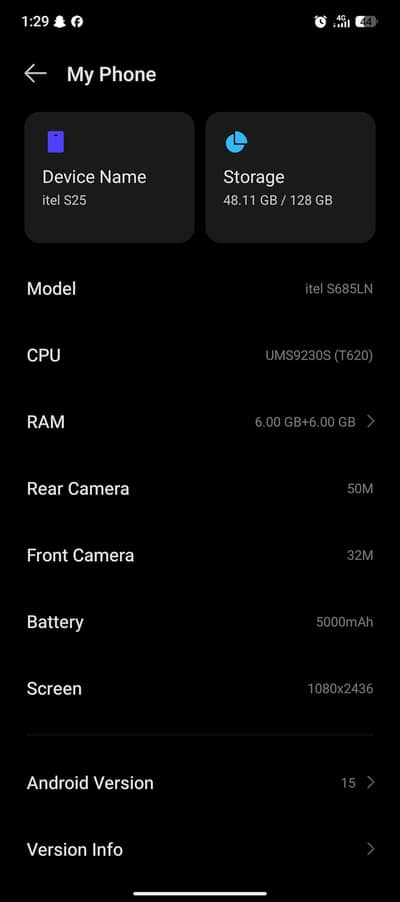 Itel s25