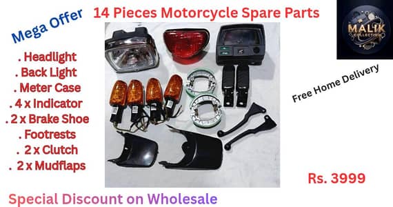 14 Pieces Motorcycle Spare Parts