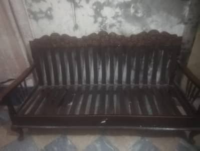 wood sofa set