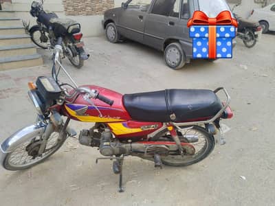 HONDA CD 70, Original, Single hand driven, First owner.