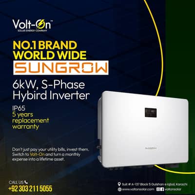 SUNGROW 6KW SP HYBRID INVERTER