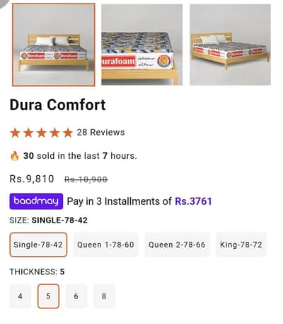 Durafoam Single Mattress