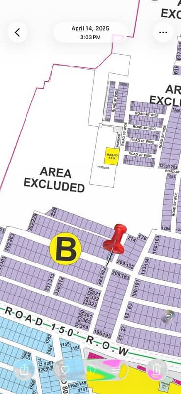1 kanal Plot For Sale At DHA Phase 9 Prism Sector B Croner Super Hot Plot