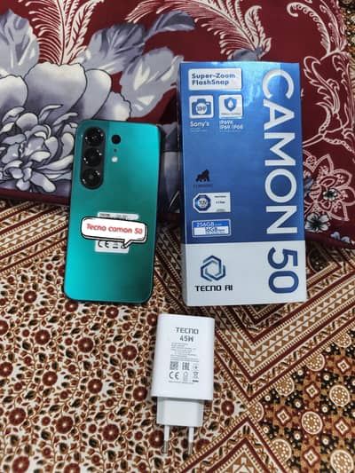 tecno camon 50 full box 256/8 GB He