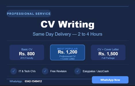 Professional CV Writing Service  | Same Day Delivery