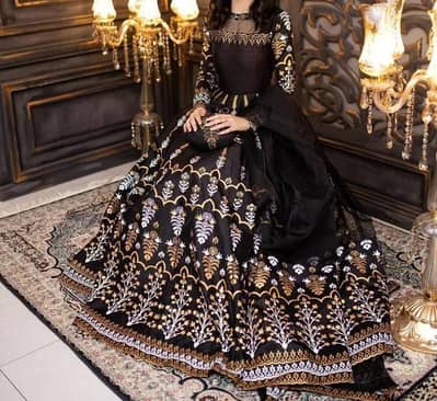 Black printed Maxi