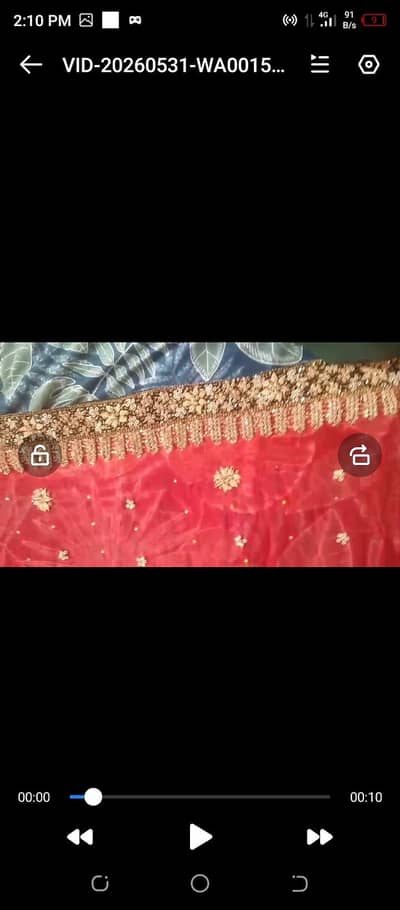Heavy Red Bridal Lehenga - Original Kundan Work - Multan - 9/10