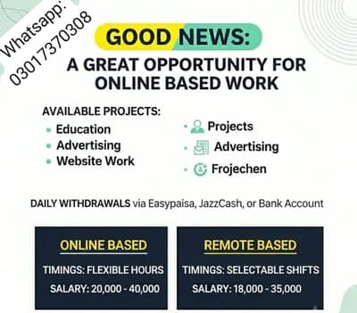 Online home based work