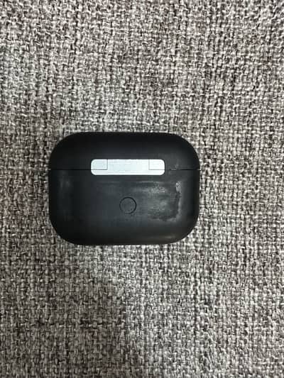 Airpods pro Available in black colour along with its case in red