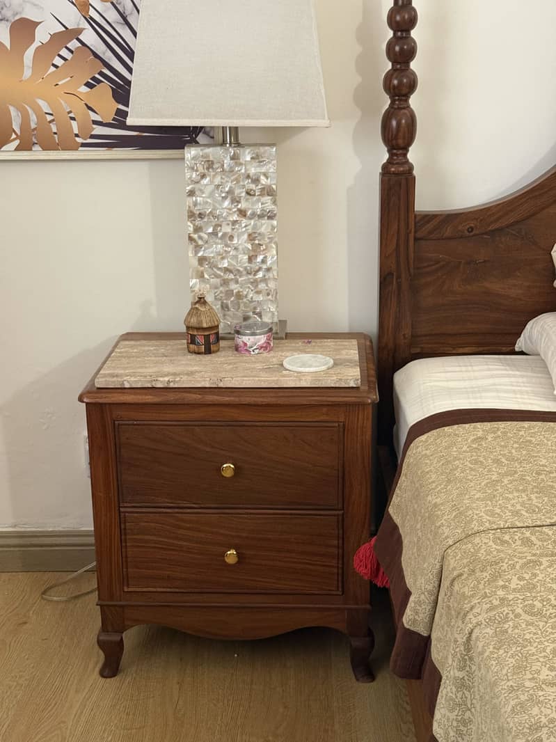 Solid wood bed set 4