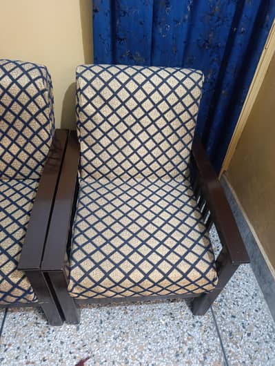 5 seater wooden sofa for sale with cover
