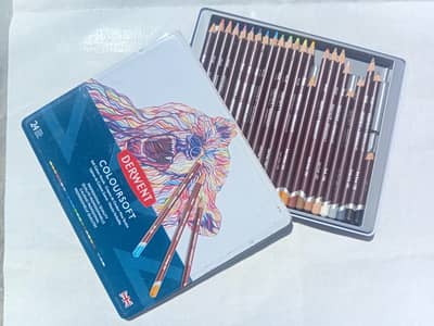 ​Original Derwent Coloursoft 24 Colored Pencils Set (Slightly Used)