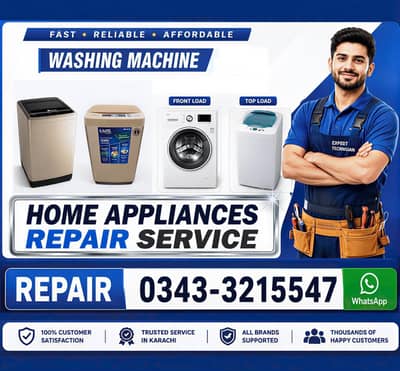 Automatic washing machine Repair Fridge Repair AC Repair AC Service