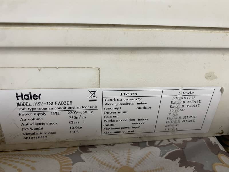 Haier split AC 2