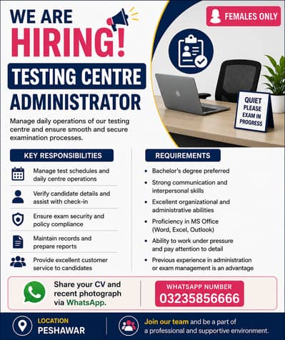 Testing Centre Administrator