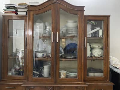 Elegant Solid Sheesham Wood Crockery Cabinet
