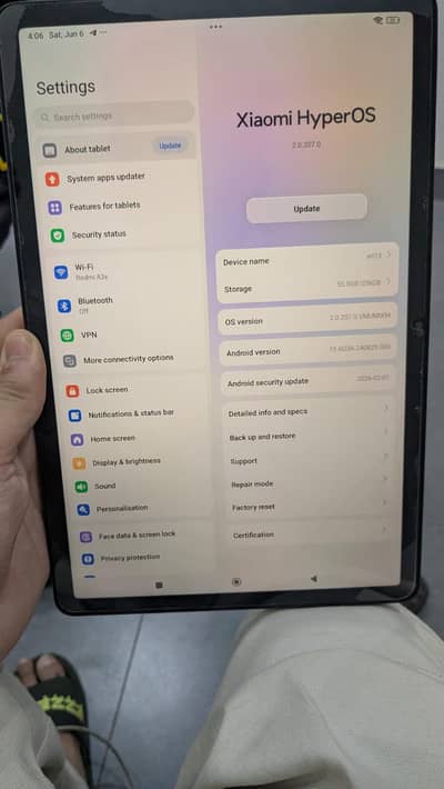 Redmi tab SE 256gb ram ,8gb rom
