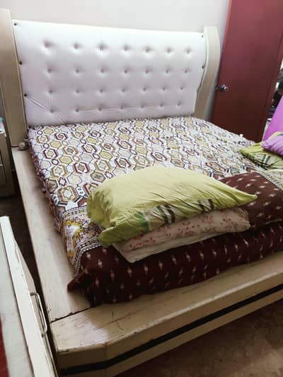 king bed with dressing 2 side table