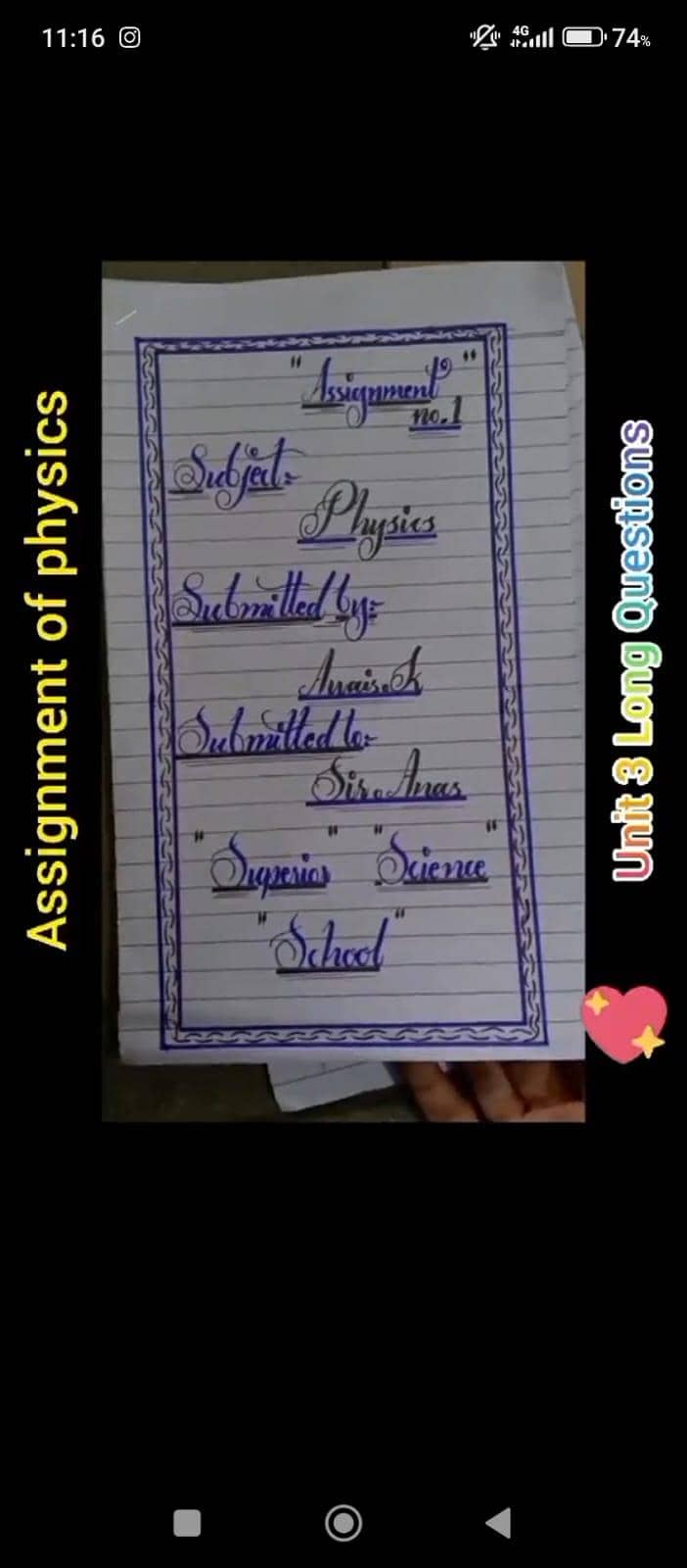 Hand writing assignment 1