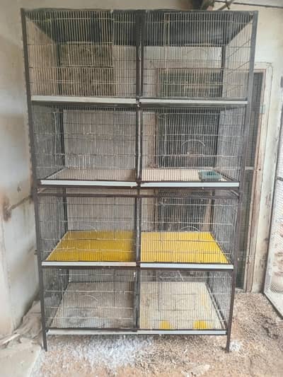 8 portion angle iron cage