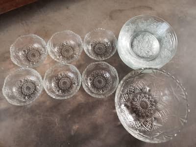 kheer set and glass set