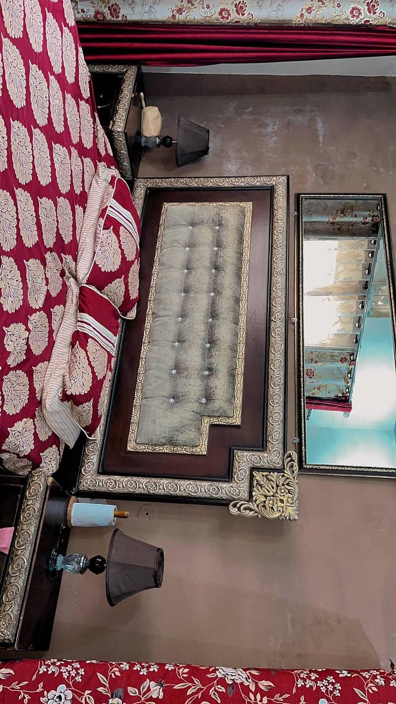 good condition bed with dressing 2