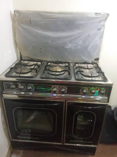 5 Burner Gas Cooking Range with Oven – Excellent Condition