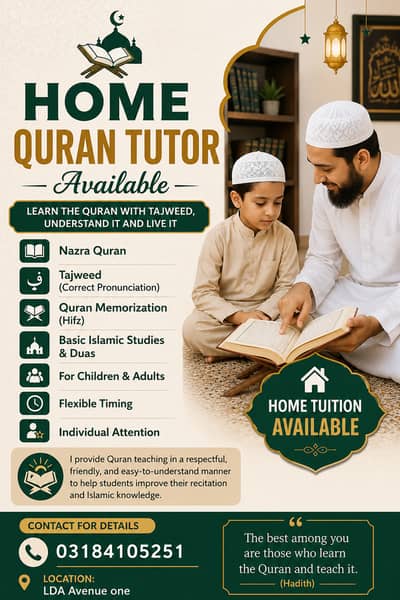 Home Quran tutor male