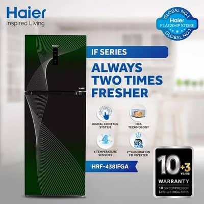 Haier Digital Inverter Fridge HRF-438IFGA Green | Exellent Condition