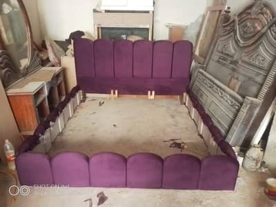 King Size Poshish Double Bed With Side Tables available Here