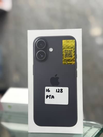 IPHONE 16 128 GB PTA APPROVED BOX PACK BLACK